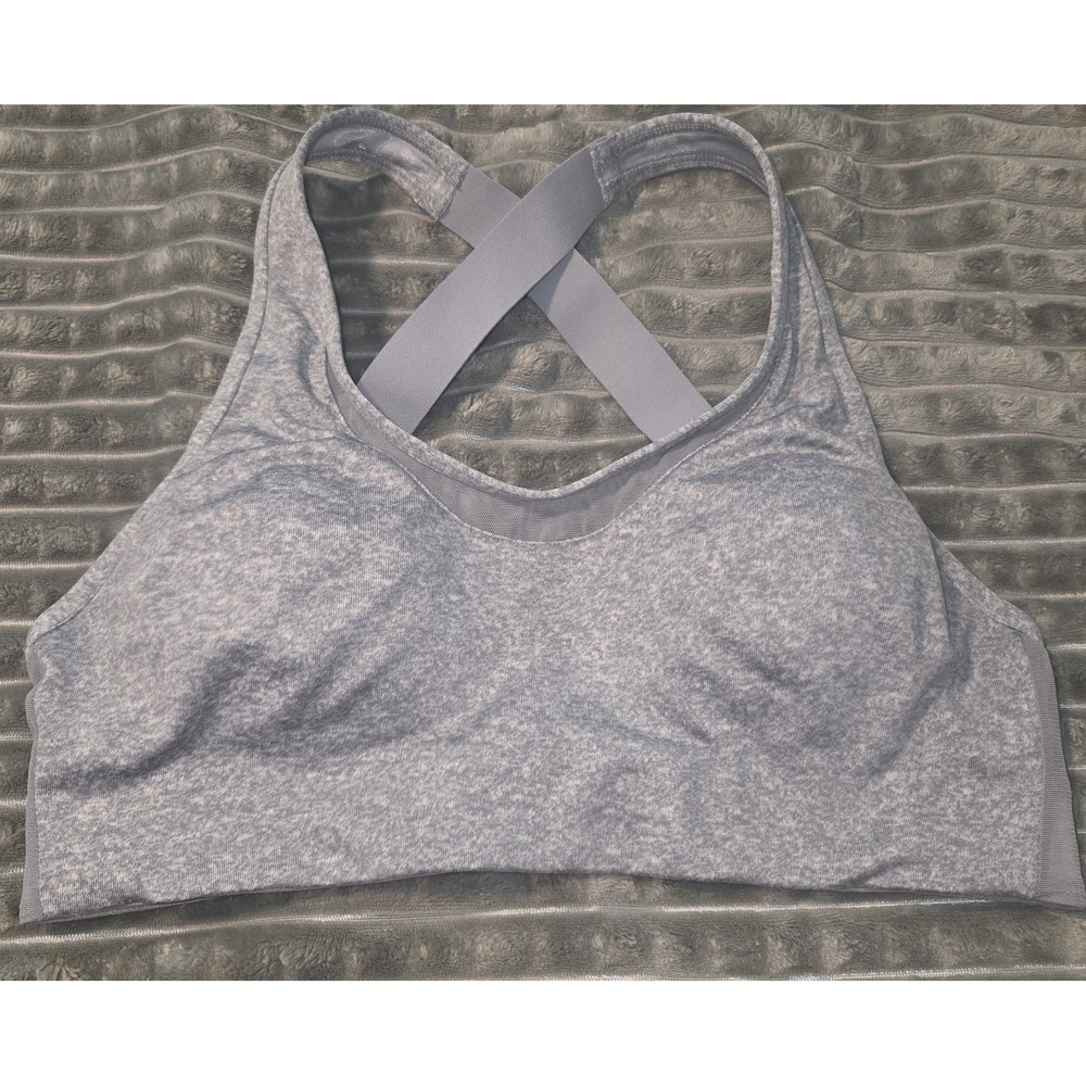 Victoria's Secret PINK SPORT XS Gray Pink Crossback Sports Bra Medium Support